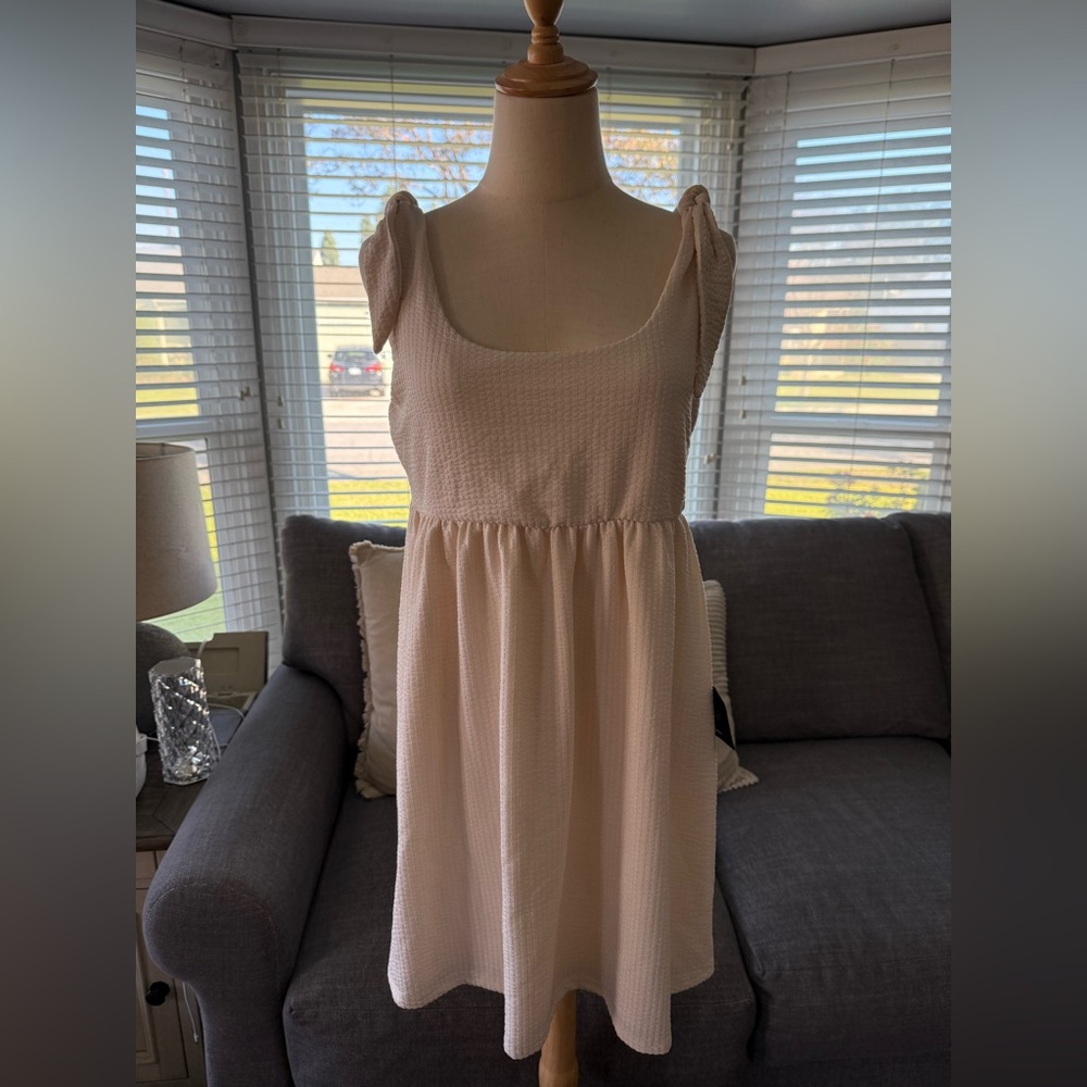 Lulu's Cream Textured Dress